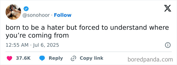 Screenshot of a hilarious tweet posted in July 2025 with high engagement, showcasing viral funniest tweets content.