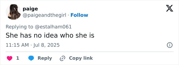 User paige commenting on social media about JoJo Siwa's trad wife transformation sparking straight pop genre debate