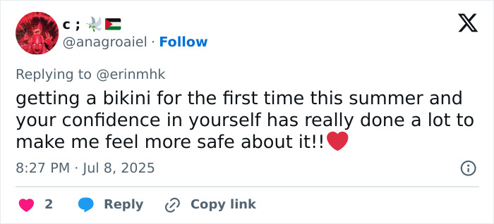 Plus-size model shares empowering message about confidence and clapping back at fatphobic critics on social media.