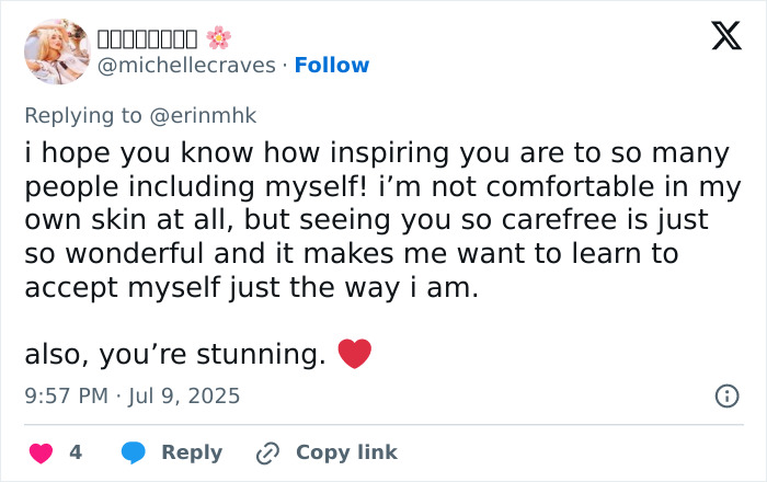 Plus-size model claps back at fatphobic critics with inspiring message of self-acceptance and confidence on social media.