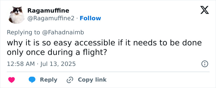 Tweet screenshot showing user questioning ease of access to a function during flight amid Air India pilot fuel shutdown report
