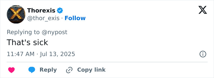 Screenshot of a social media reply to an article about an OnlyFans star saying her parents helped fund her x-rated career.