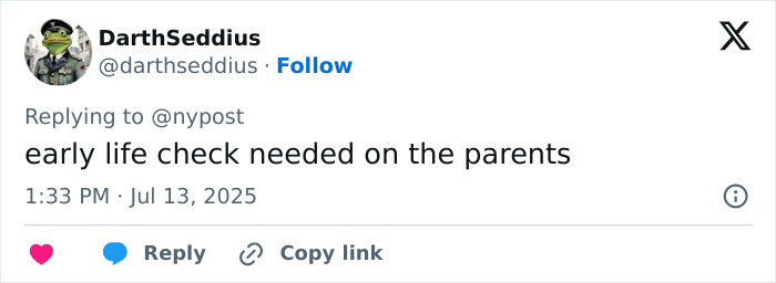 Screenshot of a social media reply discussing parents in relation to an OnlyFans star's career funding.