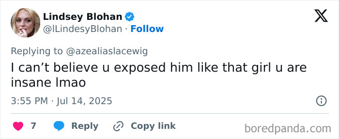 Tweet from Lindsey Blohan reacting to Azealia Banks, discussing Conor McGregor&rsquo;s leaked x-rated content and viral accusations.