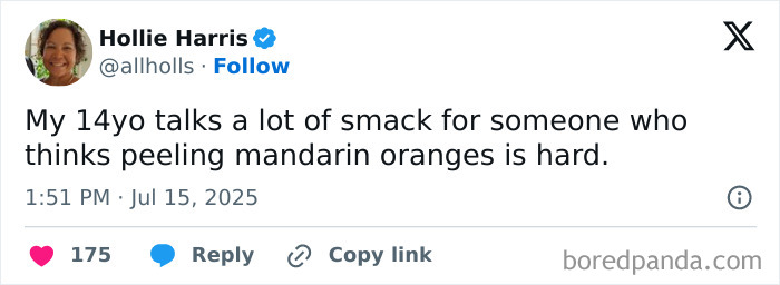 Screenshot of a funny tweet from a parent sharing humorous moments in parenting chaos, highlighting moms and dads tweeting.