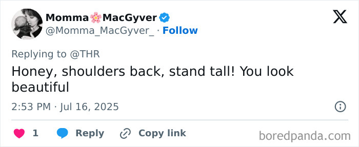 Twitter post defending Jennifer Love Hewitt against body shaming with supportive message after I Know What You Did Last Summer premiere.