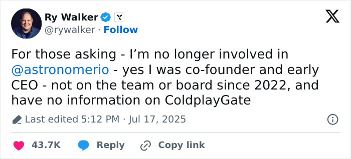 Astronomer Founder Breaks Silence On 'ColdplayGate' After CEO Is Caught Cheating With HR