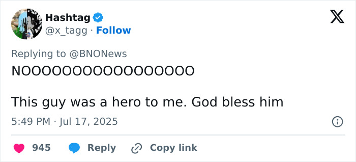Twitter reply expressing shock and mourning over the eerie final post of daredevil skydiver who passed away mid-air. Twitter reply expressing shock and mourning over the eerie final post of daredevil skydiver who passed away mid-air.