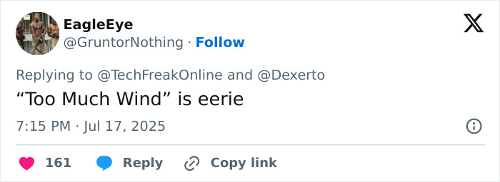 Tweet by EagleEye commenting on the eerie final post of daredevil skydiver just before mid-air crash. Tweet by EagleEye commenting on the eerie final post of daredevil skydiver just before mid-air crash.