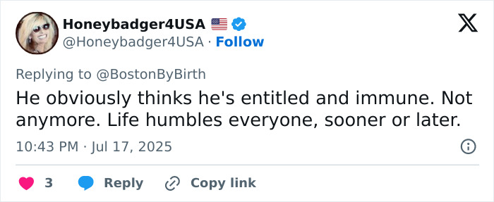 Screenshot of a tweet discussing entitlement and humility following a cheating scandal at a Coldplay concert.