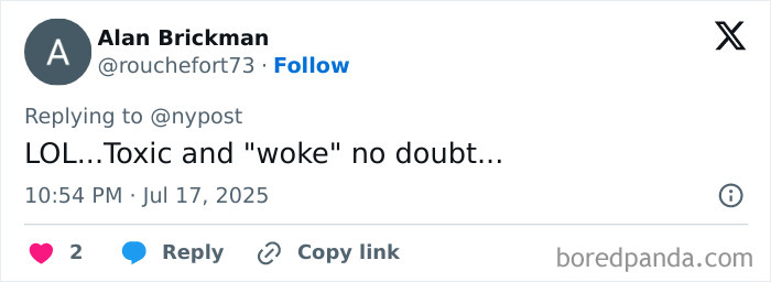 Screenshot of a Twitter reply discussing staff reaction to toxic CEO's Coldplay Kiss Cam drama with sarcastic tone.