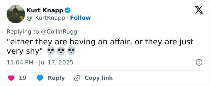 Screenshot of a tweet reacting to the viral cheating scandal involving Chris Martin at a Coldplay concert.