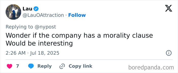 Screenshot of a social media reply discussing staff&rsquo;s reaction to toxic CEO and Coldplay kiss cam drama.