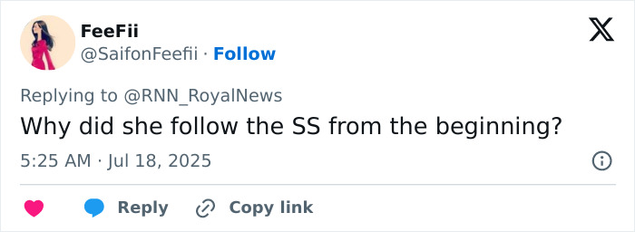 Screenshot of a tweet commenting on royal news, related to Kate Middleton’s ex-assistant and Meghan Markle topic. - 17