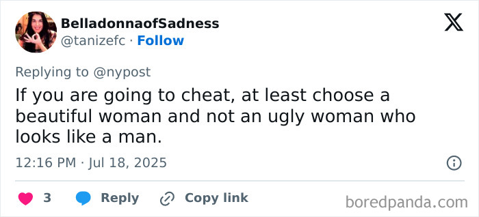 Tweet criticizing choice of cheating partner, linked to Coldplay scandal and CEO&rsquo;s past comments about HR chief he was caught kissing.