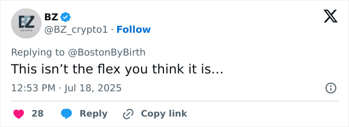 Tweet by BZ replying to another user, discussing a cheating scandal and mentioning a violent story about a sociopath CEO.