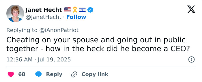 Screenshot of a tweet discussing the suspension of Astronomer CEO Andy Byron after a Kiss Cam incident at a Coldplay show.