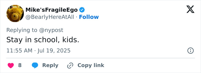 Tweet from Mike'sFragileEgo on substance-related passing in adult industry, highlighting mental health emergency awareness online.
