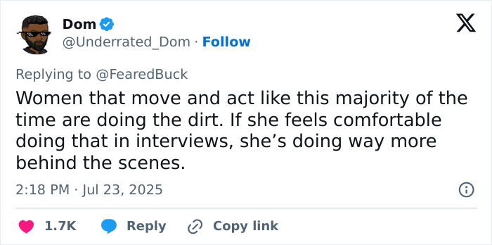 Tweet by user Dom discussing Pedro Pascal and Vanessa Kirby sparking fury after touchy interviews during press tour going viral. Tweet by user Dom discussing Pedro Pascal and Vanessa Kirby sparking fury after touchy interviews during press tour going viral.