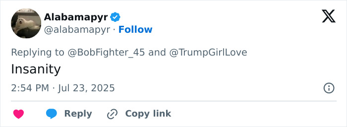 Screenshot of a social media post reacting with the word Insanity, related to trafficking victim footage. Screenshot of a social media post reacting with the word Insanity, related to trafficking victim footage.