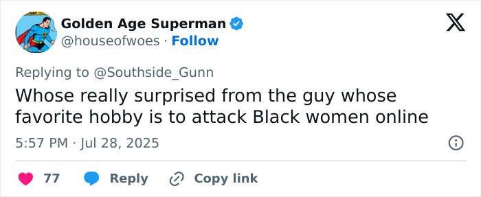 Screenshot of a Twitter reply criticizing online attacks, related to Joey Swoll posts groveling apology after Hulk Hogan memorial video backlash.