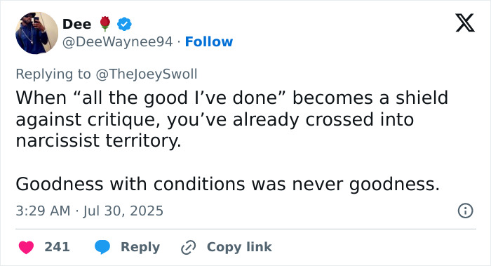 Tweet criticizing Joey Swoll amid backlash over Hulk Hogan memorial video and groveling apology addressing woke controversy.