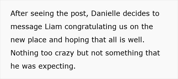 Text on a white background describing a message about an emotional reunion raising red flags after lingering feelings are confessed.