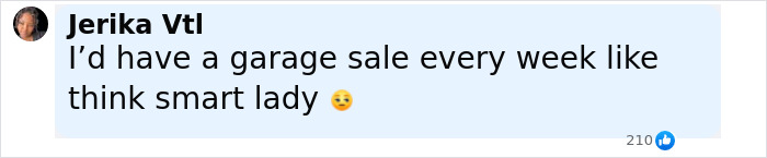Social media comment from Jerika Vtl expressing an idea about having a weekly garage sale amid Amazon packages delivery issues. Social media comment from Jerika Vtl expressing an idea about having a weekly garage sale amid Amazon packages delivery issues.
