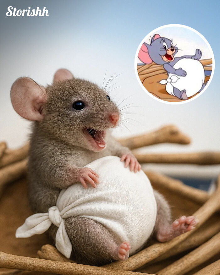 I Used AI To Bring Tom & Jerry Into The Real World (9 Pics)