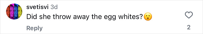 Comment on social media questioning if egg whites were thrown away, relating to Gwyneth Paltrow's trash-handling skills in cooking video.