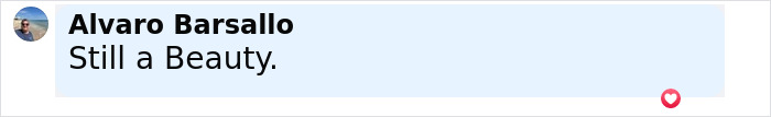 Comment from Alvaro Barsallo praising the Bond Girl, 70, who looks completely different in rare sighting after 35 years. Comment from Alvaro Barsallo praising the Bond Girl, 70, who looks completely different in rare sighting after 35 years.