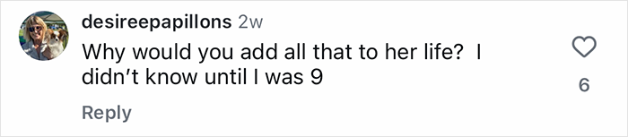 Comment on social media by user desireepapillons reflecting on a toddler realizing she&rsquo;s Black after daycare and mom&rsquo;s empowering reply.