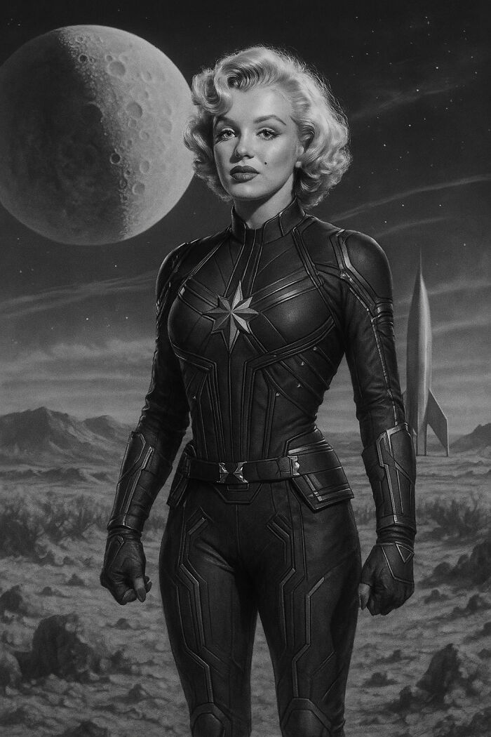 Marilyn Monroe As Captain Marvel