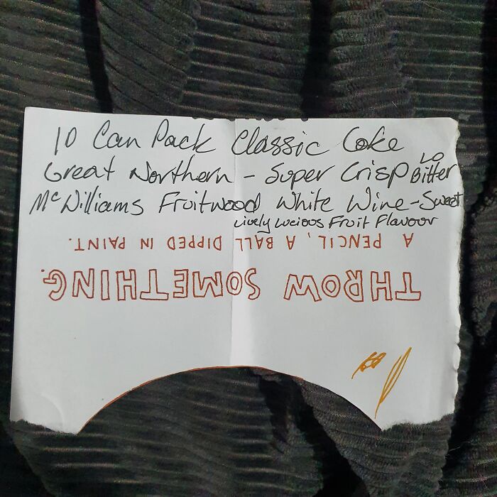 Shopping List To Collect For A My Aunt