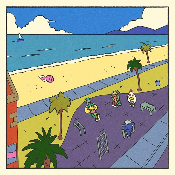 Comic title card for a bodybuilding duck featuring muscles McQuack, highlighting a character with a surprisingly soft heart.