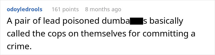 Screenshot of a comment discussing boomers breaking into barbershop and calling cops, leading to their arrest. Screenshot of a comment discussing boomers breaking into barbershop and calling cops, leading to their arrest.