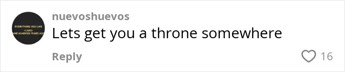 Comment on social media post saying Lets get you a throne somewhere, highlighting 29YO student descendant of last King of Mongolia.