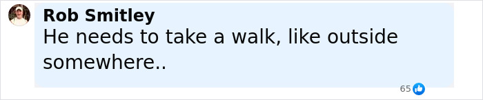 Comment by Rob Smitley suggesting someone needs to take a walk outside in response to ChatGPT manipulation claims.