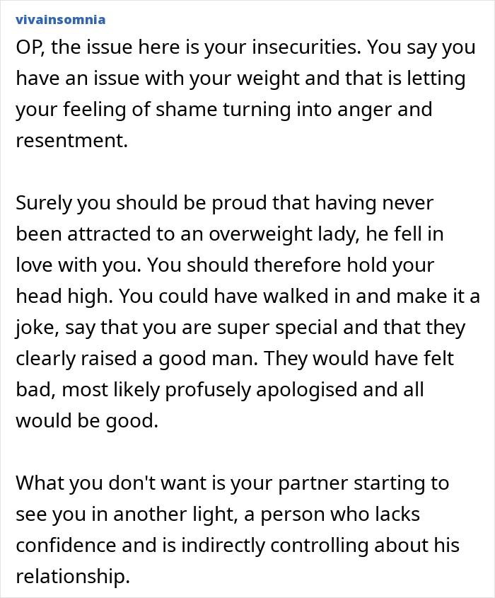 Woman shocked after overhearing boyfriend&rsquo;s parents talking about her, feeling hurt and avoiding them afterward.