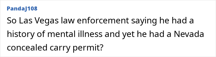 Comment discussing law enforcement on mental illness history and concealed carry permit related to Manhattan massacre suspect. - 31
