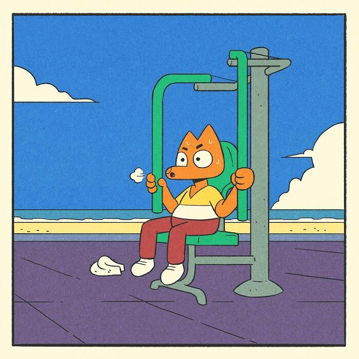 Comic title card for a bodybuilding duck featuring muscles McQuack, highlighting a character with a surprisingly soft heart.