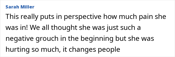 Comment by Sarah Miller discussing Tammy Slaton's pain and transformation after skin removal surgery on 1000-Lb. Sisters. - 5