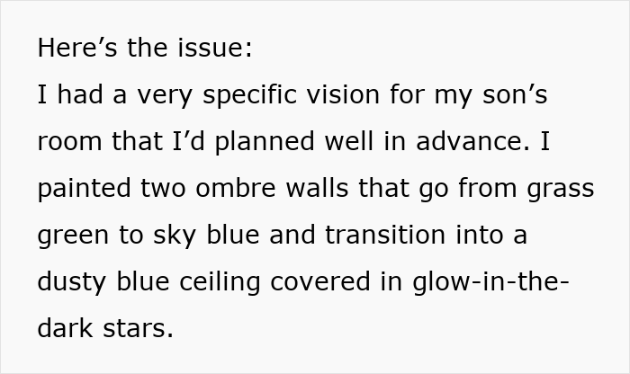 Alt text: Mom's effort in creating a custom son’s room with ombre walls and glow-in-the-dark stars highlights step-childroom contrast - 5
