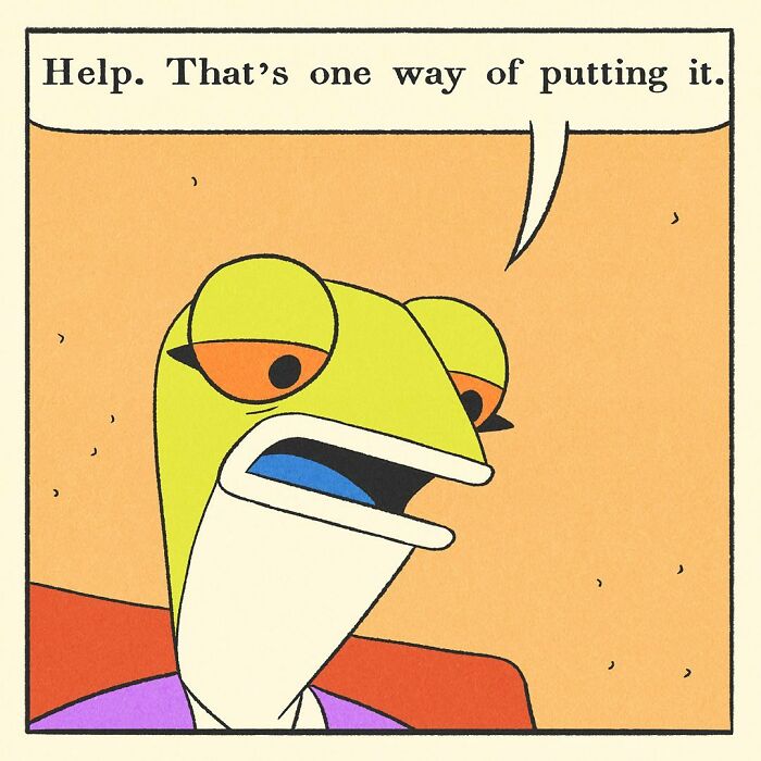 Comic panel showing a close-up of two characters holding hands, illustrating the bodybuilding duck with a soft heart theme.