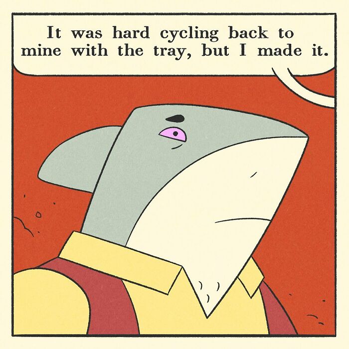 Hand holding cash offering money to another hand in a cartoon style comic about a bodybuilding duck.