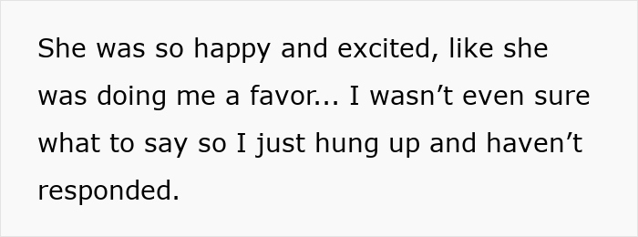 Text message excerpt showing a person expressing confusion after being asked to drop 30 pounds before the wedding. Text message excerpt showing a person expressing confusion after being asked to drop 30 pounds before the wedding.