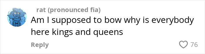 Text comment on social media about kings and queens, related to a discussion on descendant of the last king of Mongolia.