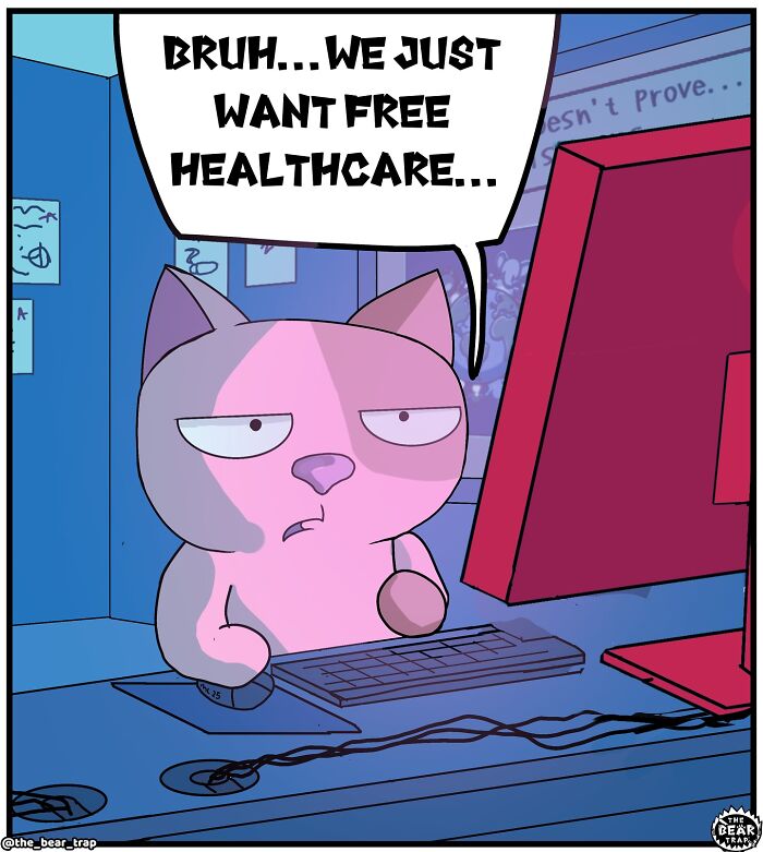 Comic featuring animal characters using computers, showcasing hilarious animal comics about real-life struggles and dinosaur DNA research.