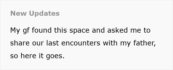 Text excerpt about a father and son dispute involving changing house locks and police intervention.