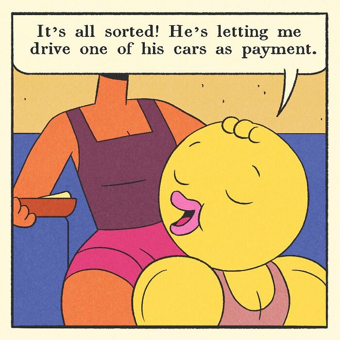 Close-up of a comic panel showing a hand with a fork reaching into a tray of food, related to bodybuilding duck artwork.